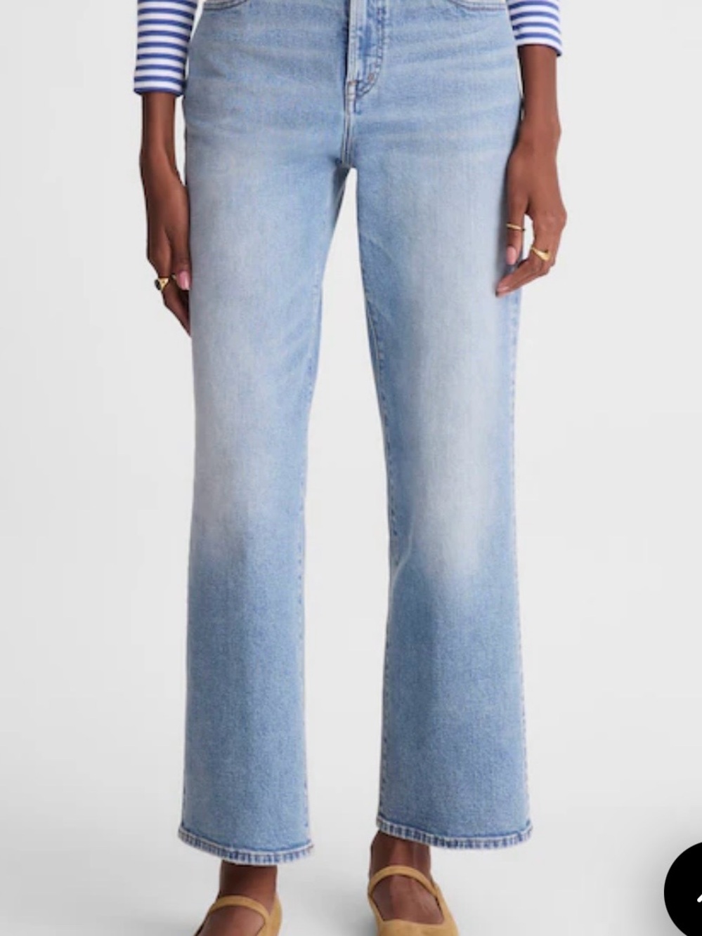 Madewell Perfect Vintage High-Rise Wide Leg Crop Raw Hem Size 26